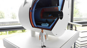 Une maquette de l'aimant d'IRM Iseult au CEA de Saclay (centre Neurospin) ©DR
