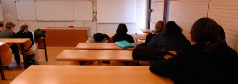 Collégiens en classe Collégiens en classe