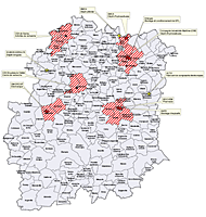 Carte des installations seveso en Essonne. Cliquer pour zoomer