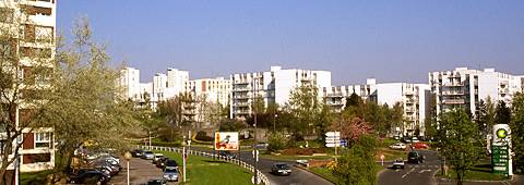 Vue d'un quartier urbanisé des Ulis