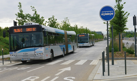 Le bus 91.06 sur le plateau de Saclay©DR