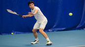 Max Westphal à l'entraînement sur les courts de la Ligue de tennis de l'Essonne à Sainte-Geneviève-des-Bois ©DR