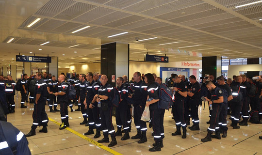 12 pompiers du SDIS 91 sont partis aidés les victimes de l'ouragan Irma le 6 septembre 2017 ©SDIS91