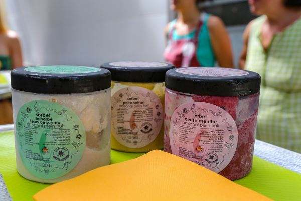 Les sorbets de l'atelier « Au-dessus, sur l’étagère du haut » à Boutigny-sur-Essonne