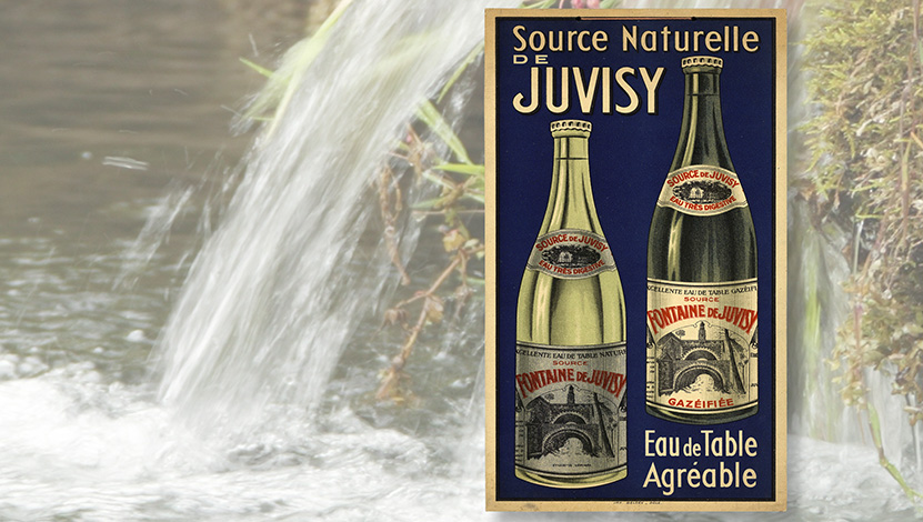 Affiche publicitaire pour l’eau de fontaine de Juvisy-sur-Orge, 1910. - Arch. dép. Essonne, 18FI/125.