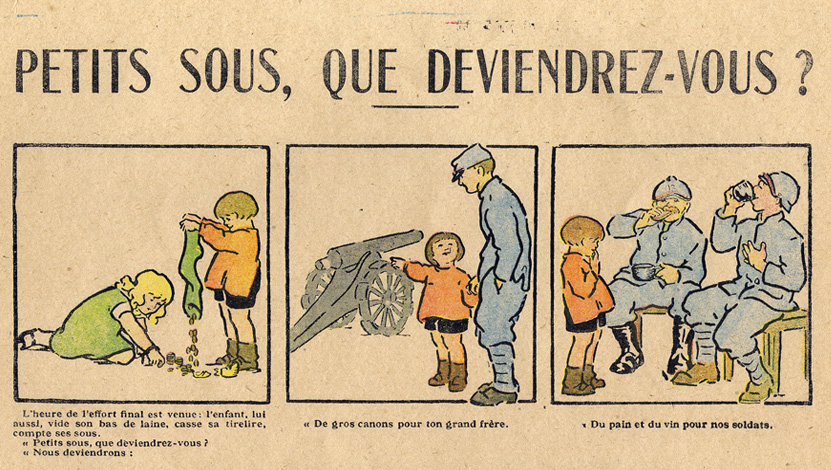 "Petits sous, que deviendrez-vous?", affiche de propagande. - Arch. dép. Essonne, 18FI/4