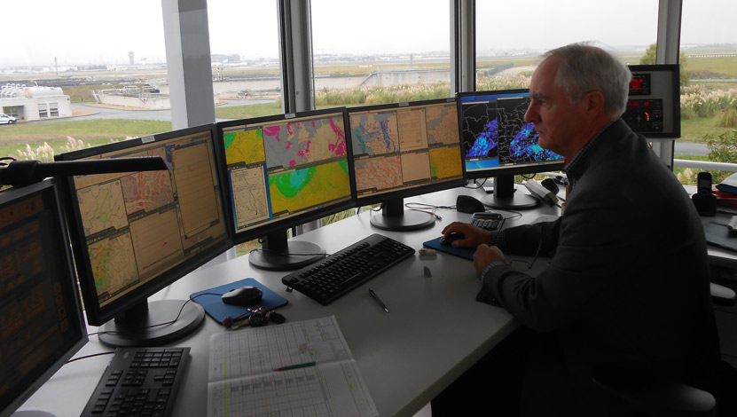 François Marquinez au centre Météo France d'Athis-Mons ©DR