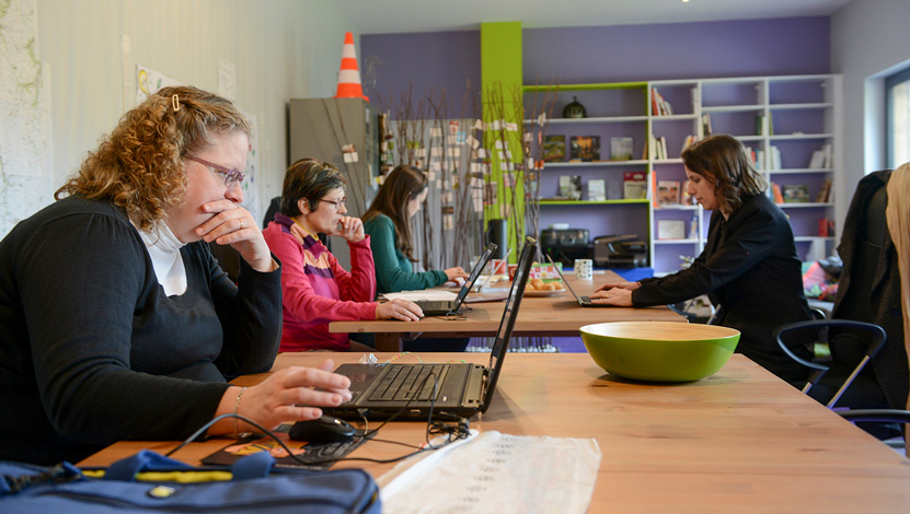 L'espace de coworking de Saclas accueille les télétravailleurs et les indépendants©DR